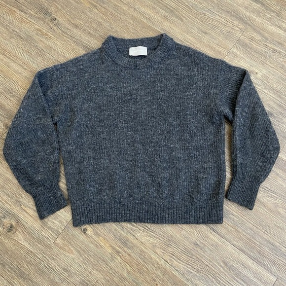 Everlane Cocoon Crew Alpaca‎ Merino Wool Blend Gray Sweater Size Small S - Picture 1 of 4